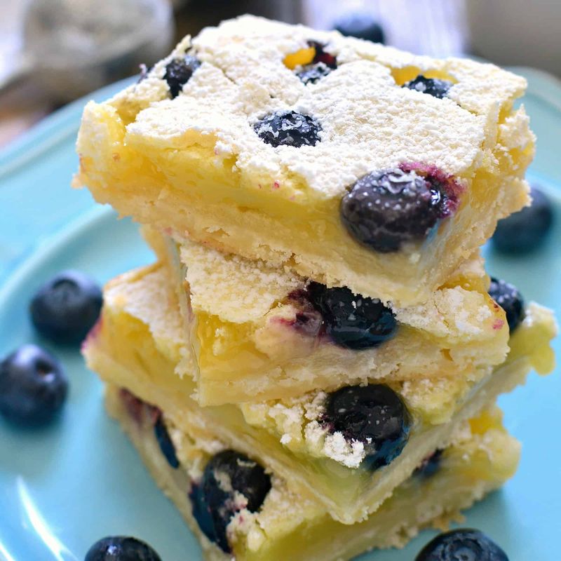 Lemon Blueberry Shortbread Bars