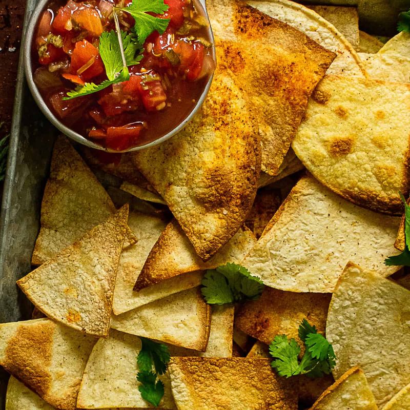 Homemade Tortilla Chips and Salsa