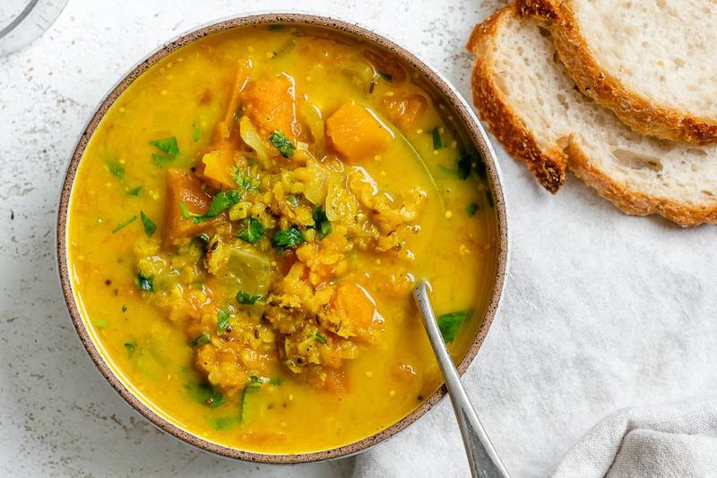 Curried Apple and Lentil Soup