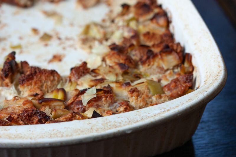Apple and Leek Gratin