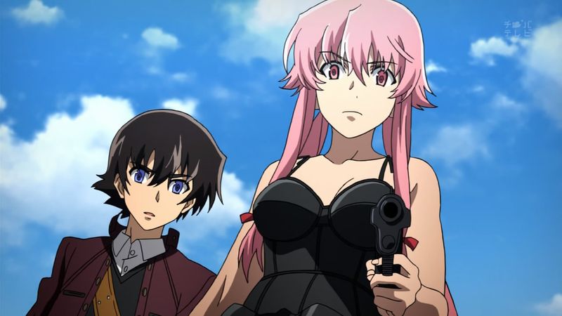 Yuno and Yukiteru (Future Diary)