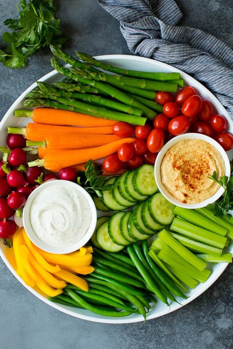 Hummus and Veggie Dipping Platter