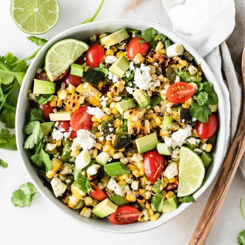 Charred Corn and Poblano Salad