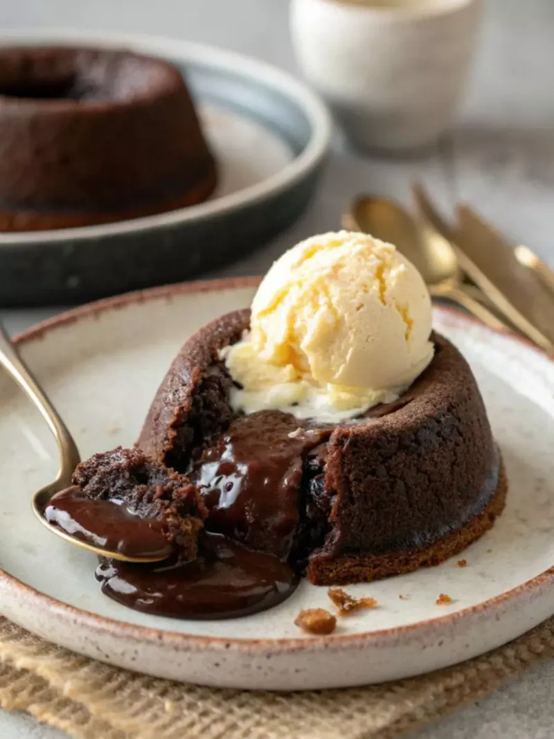 Chocolate Lava Cake with Gold Dust