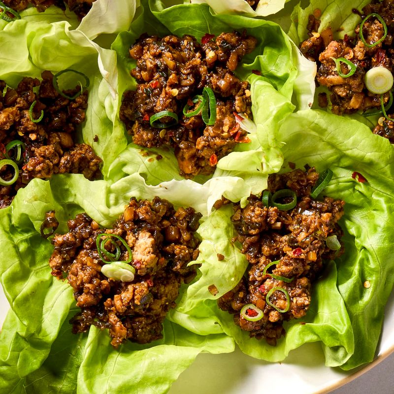 Japanese Chicken Karaage Lettuce Wraps