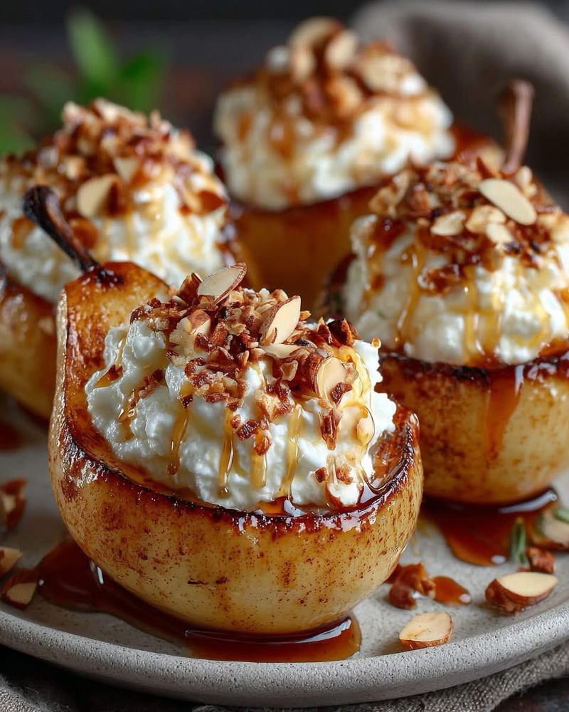 Pear with Ricotta and Walnuts