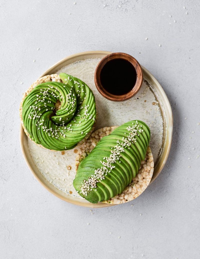 Rice Cake with Avocado