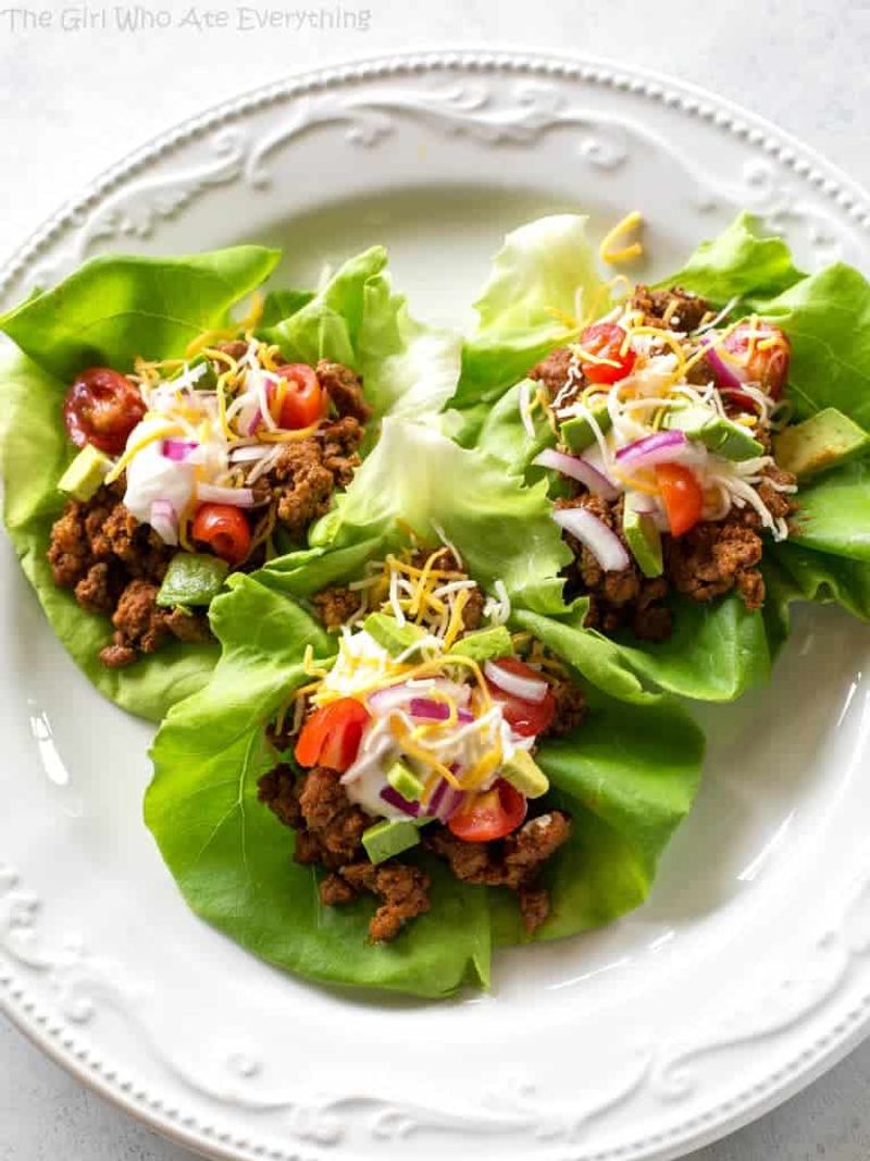 Mini Tacos in Lettuce Cups