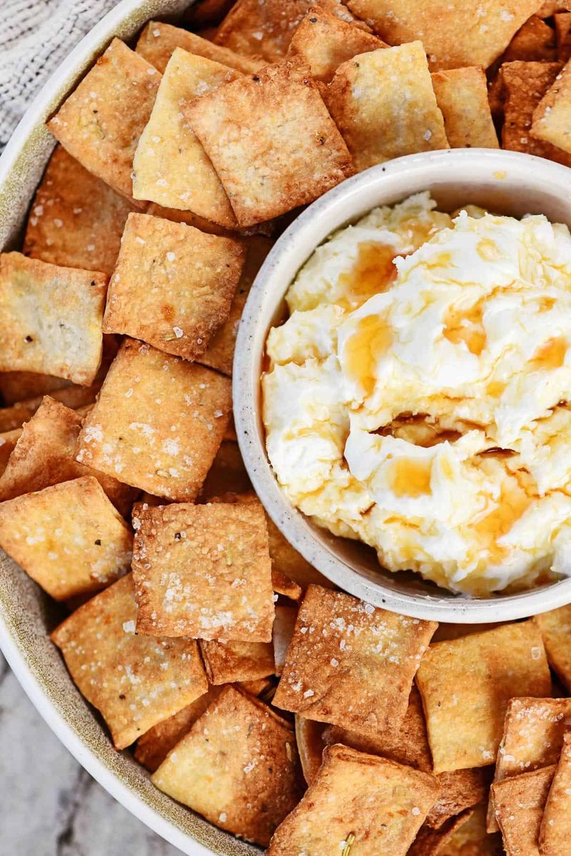 Crackers Paired With Cottage Cheese