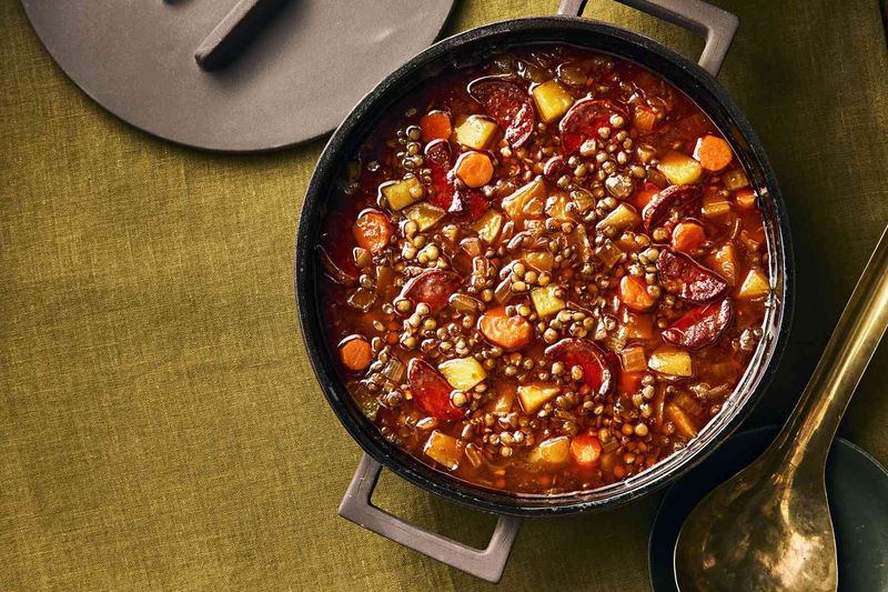 Spanish Lentejas con Chorizo