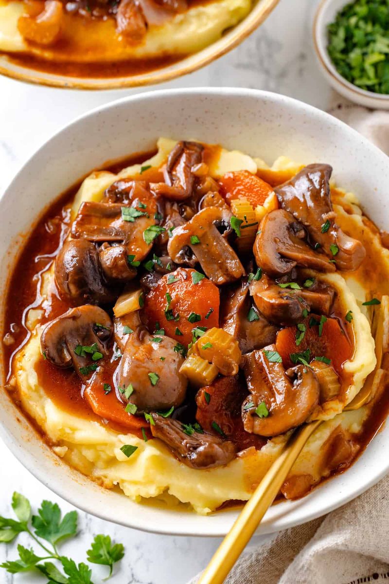 Mushroom Bourguignon
