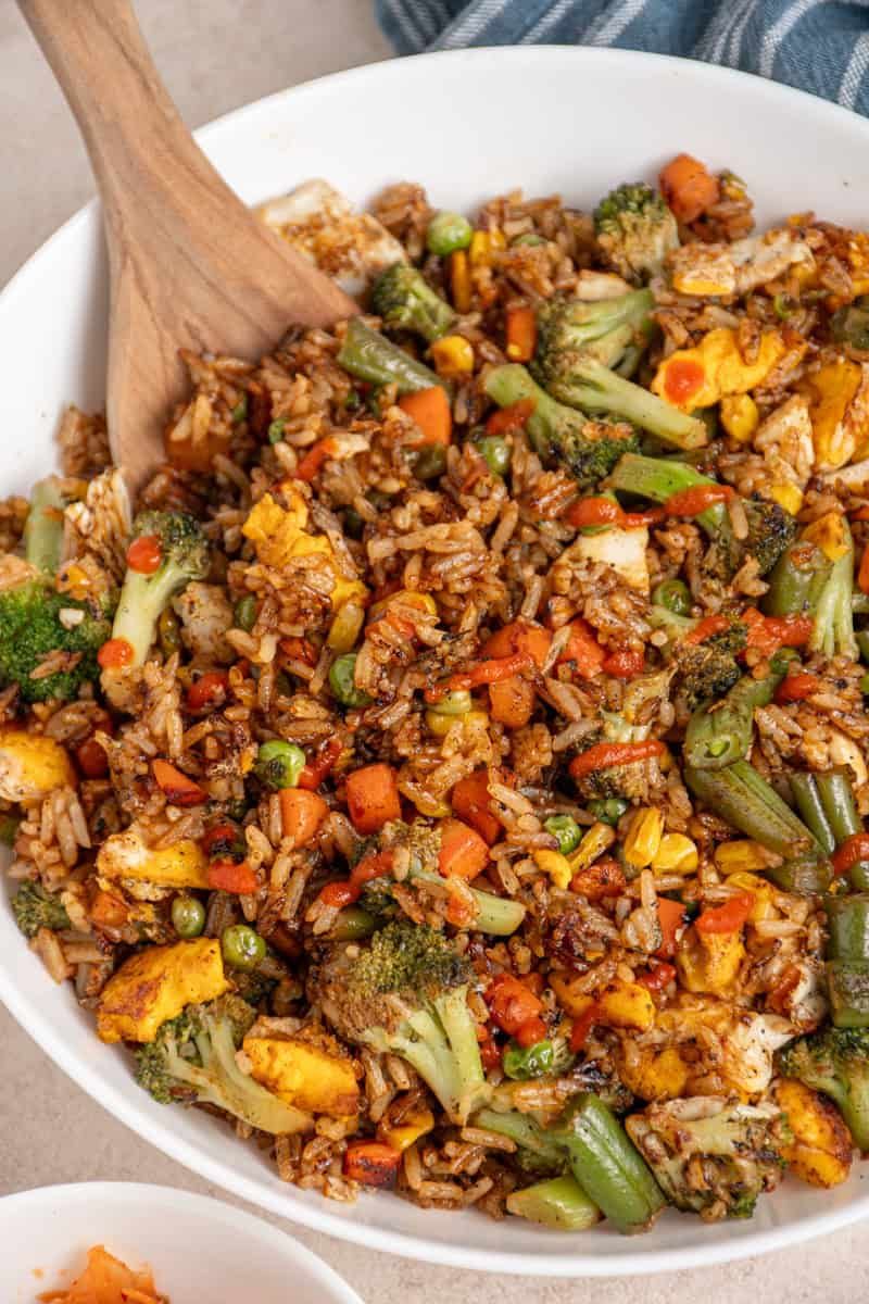 Fried Rice with Frozen Vegetables