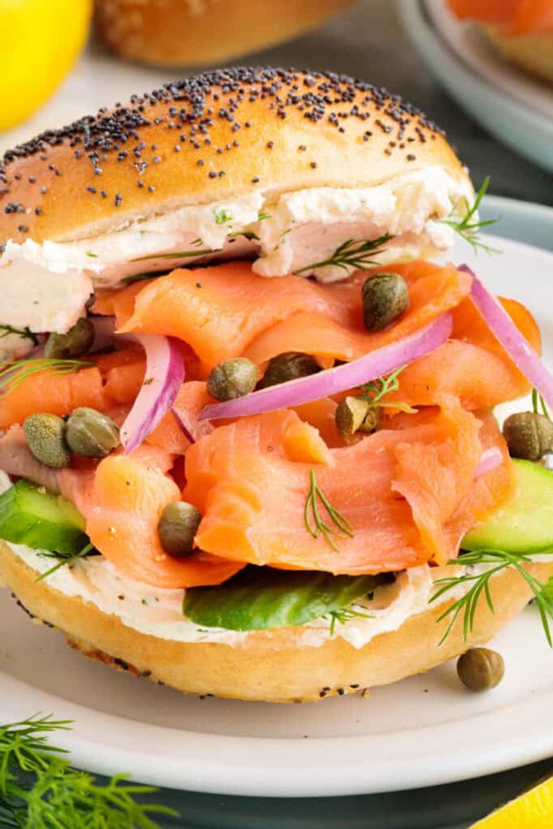 Cream Cheese and Smoked Salmon with Capers