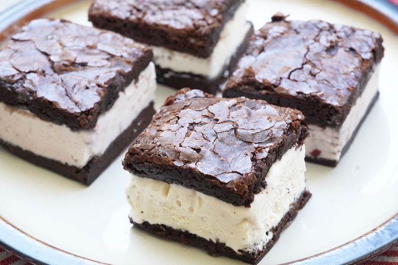 Brownie Ice Cream Sandwiches