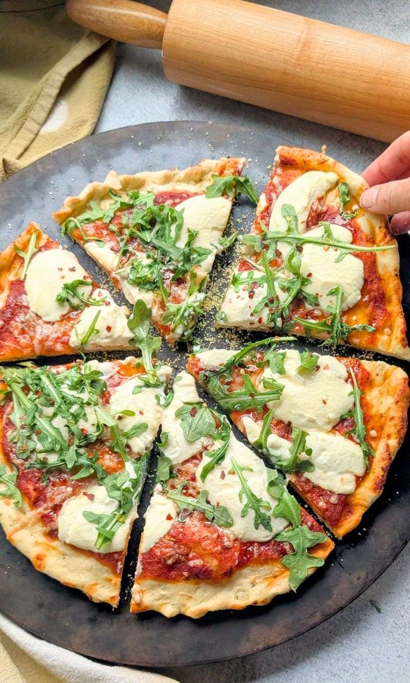 Soft Cheese Flatbread Pizza