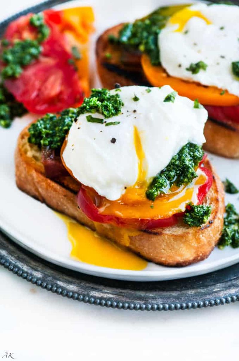 Pesto and Poached Egg