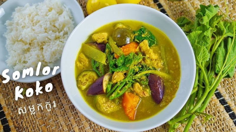 Cambodian Samlor Korko (Stirring Soup with Vegetables)