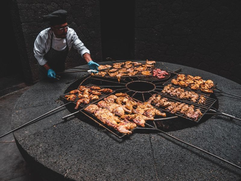 El Diablo Restaurant - Lanzarote, Spain: Cooking Over a Live Volcano