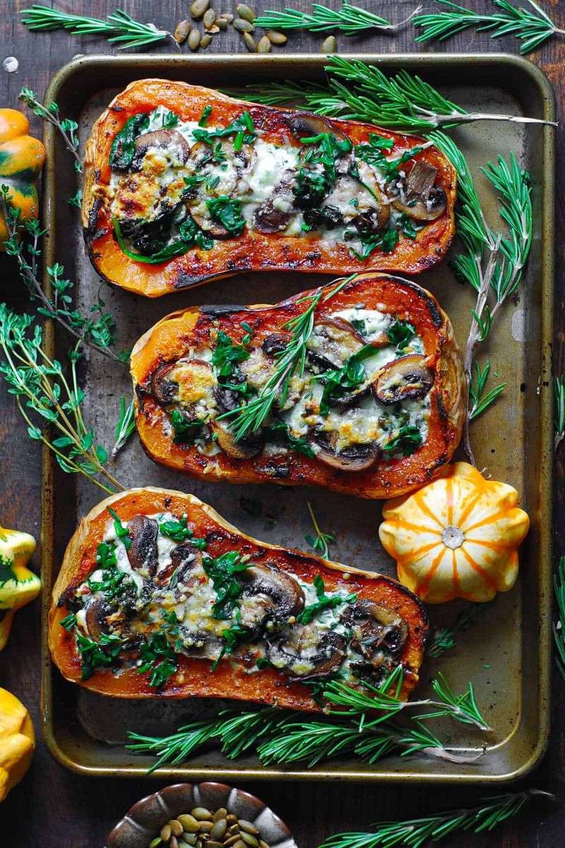 Stuffed Butternut Squash Halves