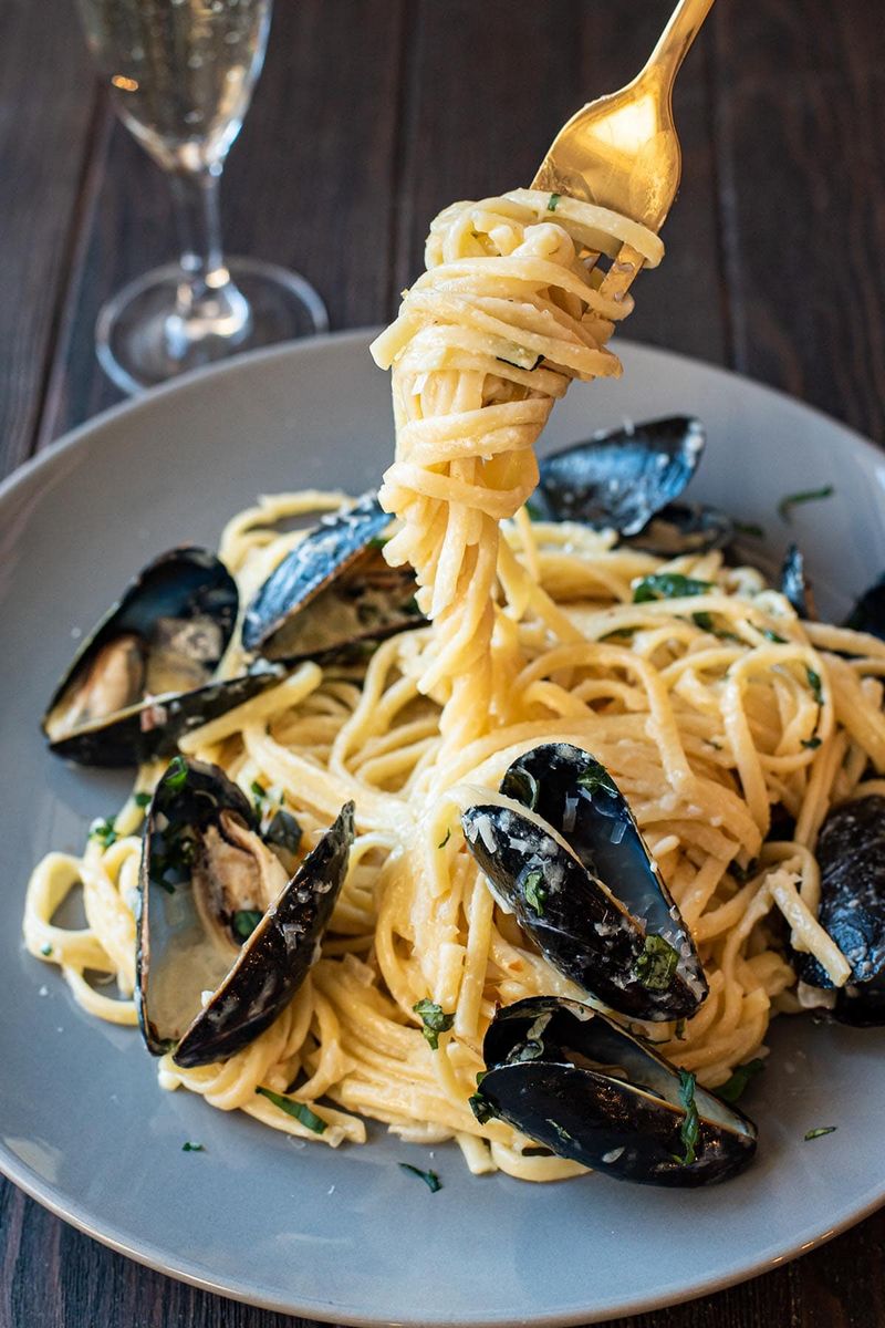 Seafood Pasta with White Wine Sauce