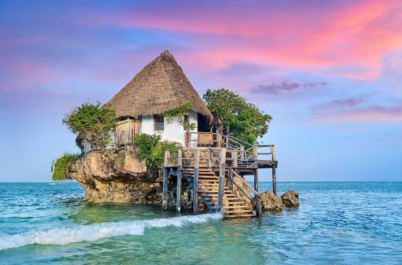 The Rock Restaurant - Zanzibar, Tanzania: Dining on a Tiny Ocean Rock