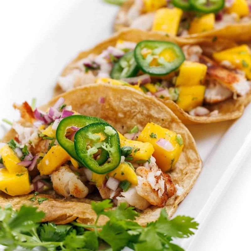 Fish Tacos with Mango Salsa