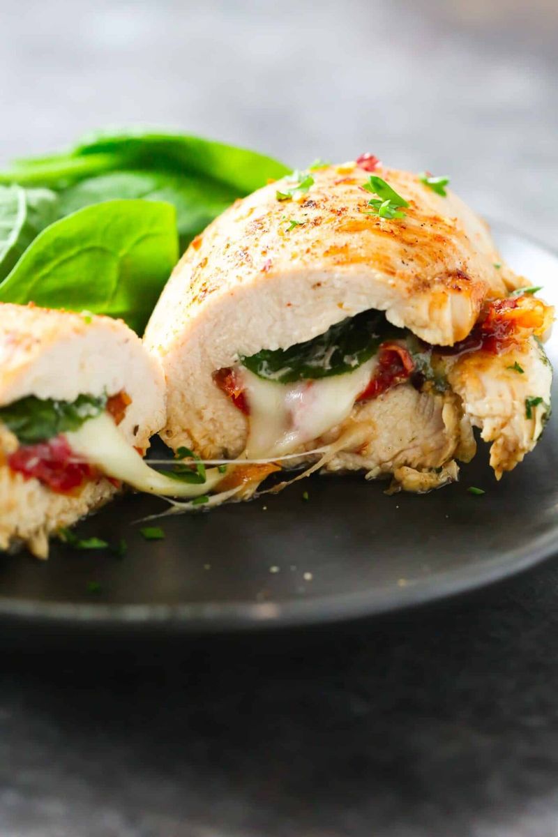 Stuffed Chicken Breast with Mozzarella and Spinach