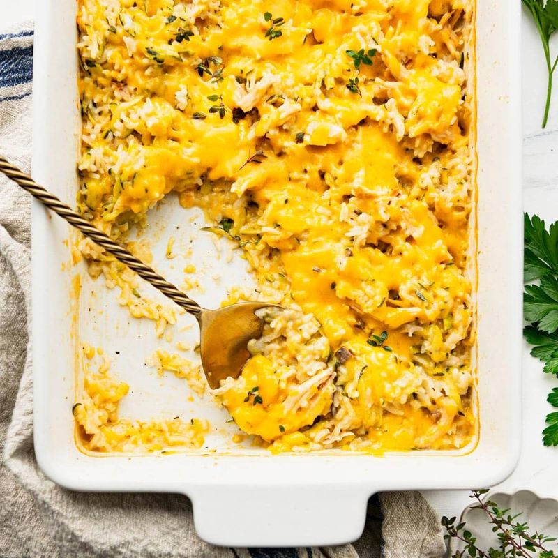 Cheesy Chicken and Rice Casserole