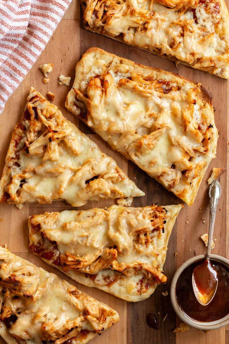 Cheesy Chicken Flatbread Pizza