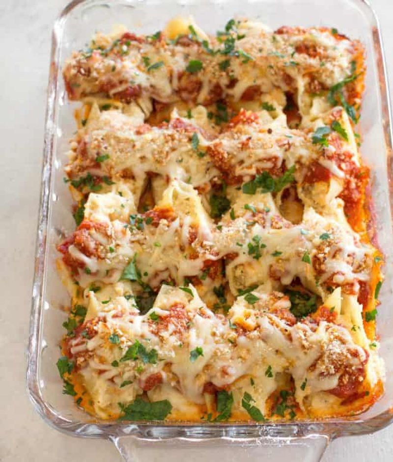 Chicken Parmesan Stuffed Shells
