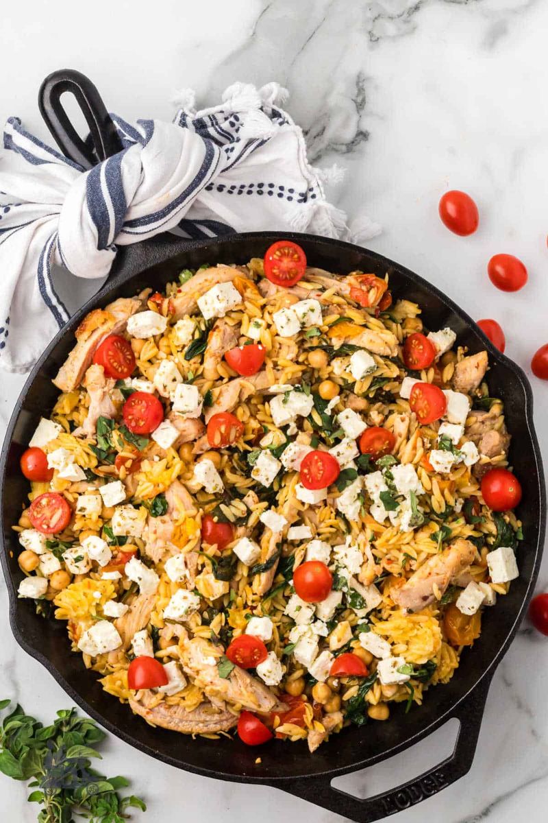 Mediterranean Chicken with Orzo