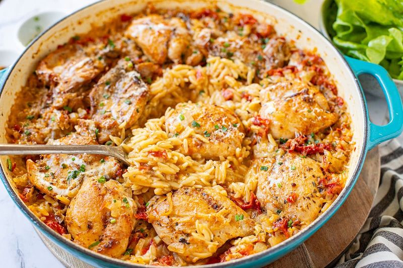 Spanish Chicken Orzo