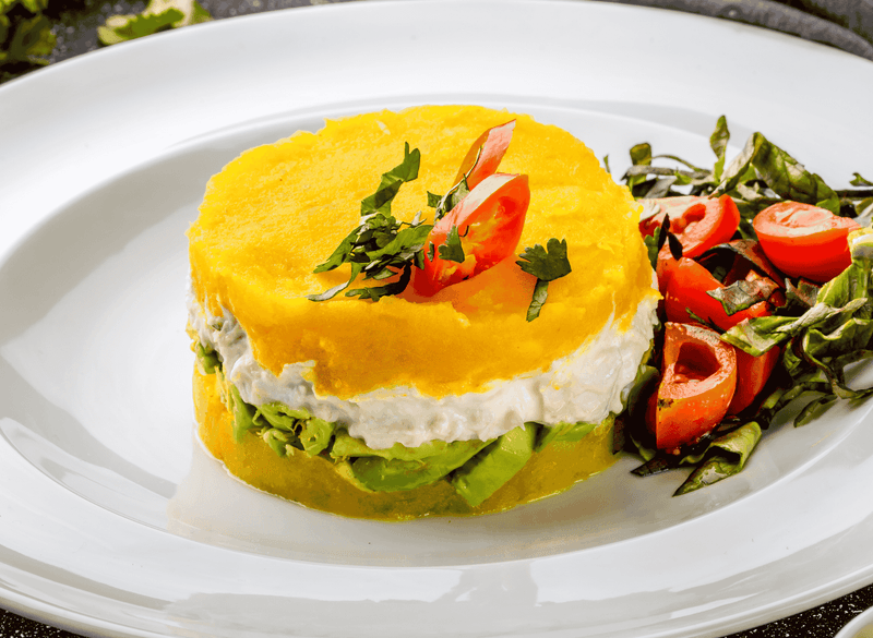 Peruvian Causa Rellena (Stuffed Potato Terrine)