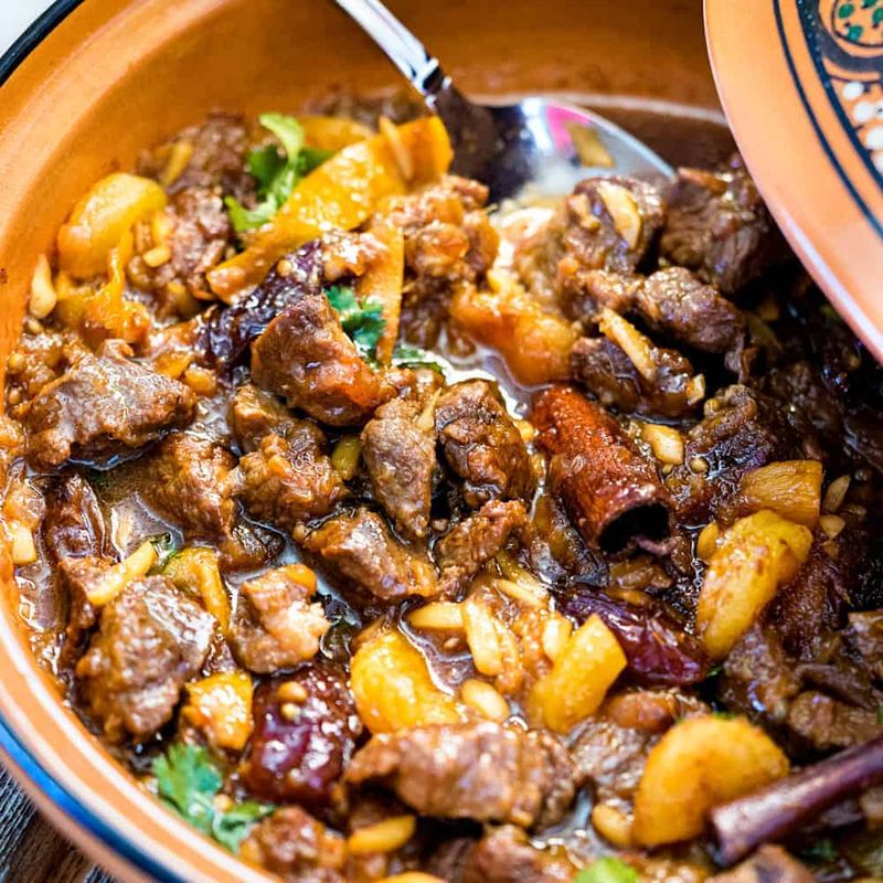 Middle Eastern Lamb Tagine with Apricots and Almonds