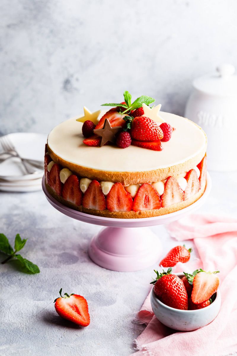 Strawberry Fraisier Cake