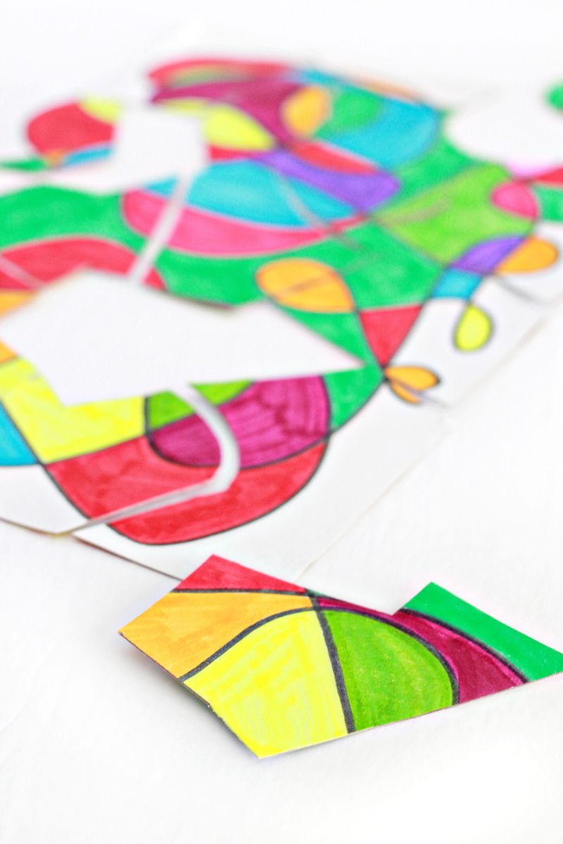 Cereal Box Puzzle Making