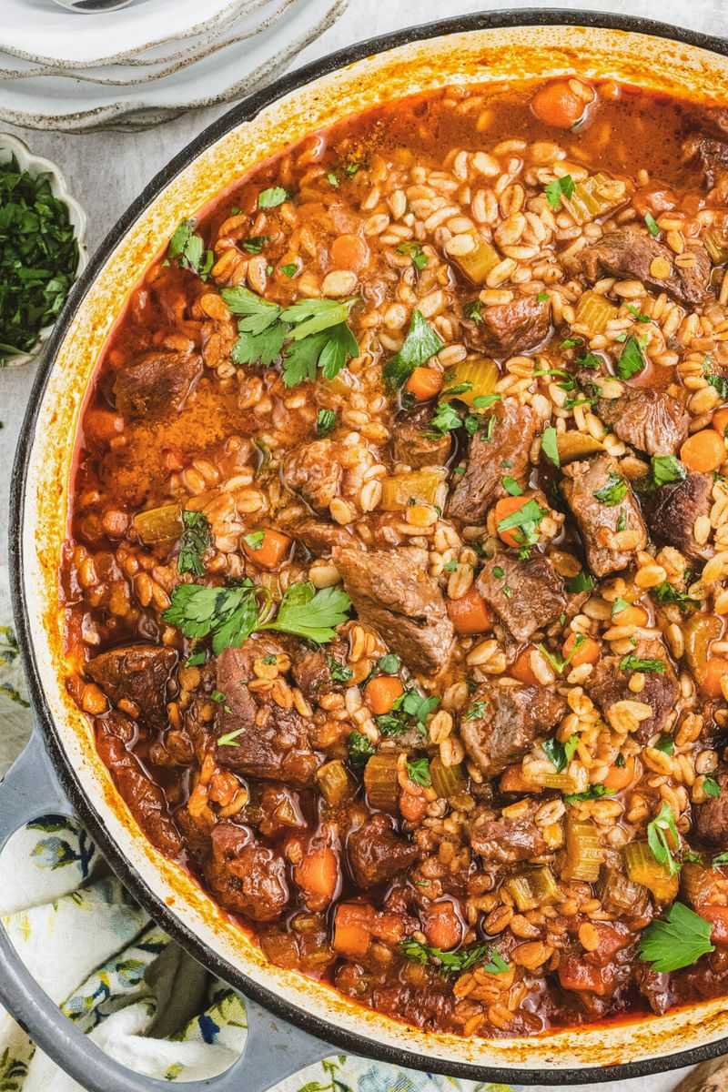 Beef and Barley Vegetable Stew