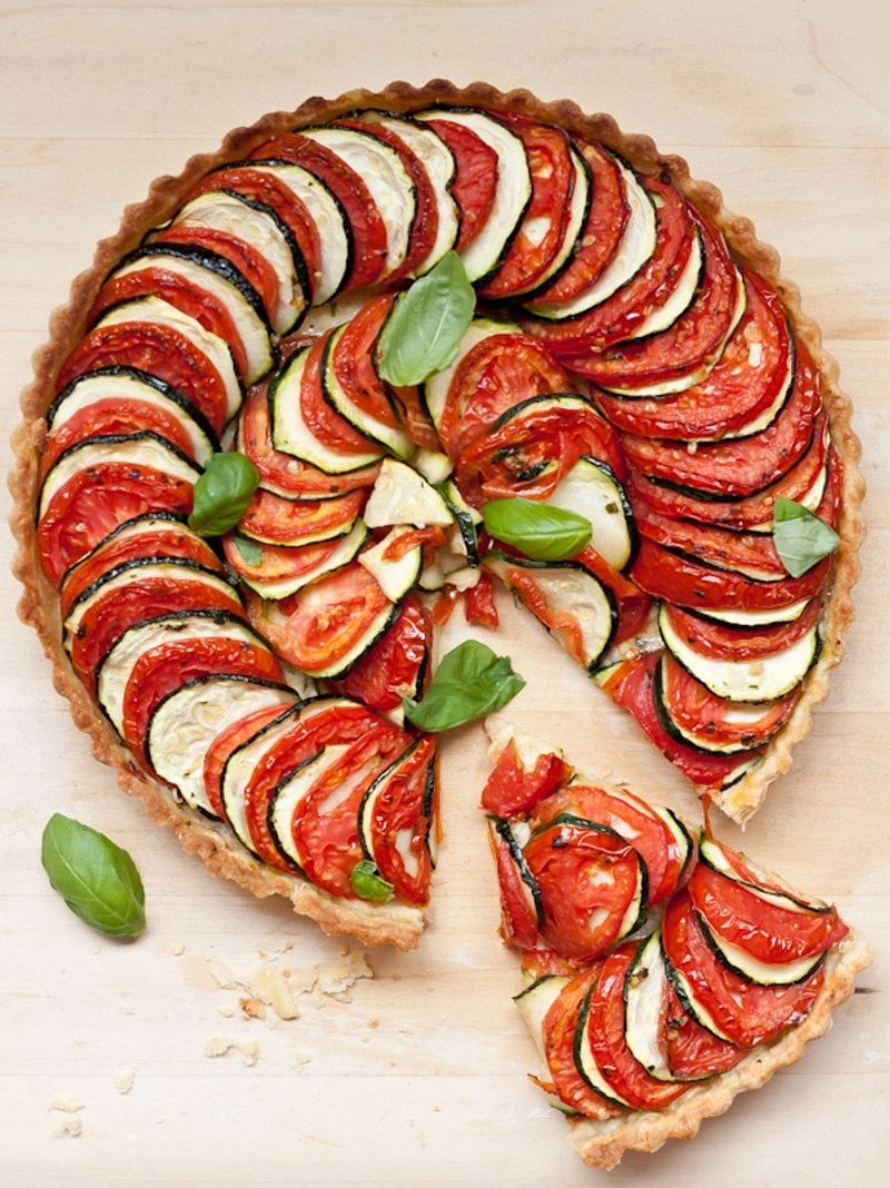 Tomato and Courgette Tart with Puff Pastry