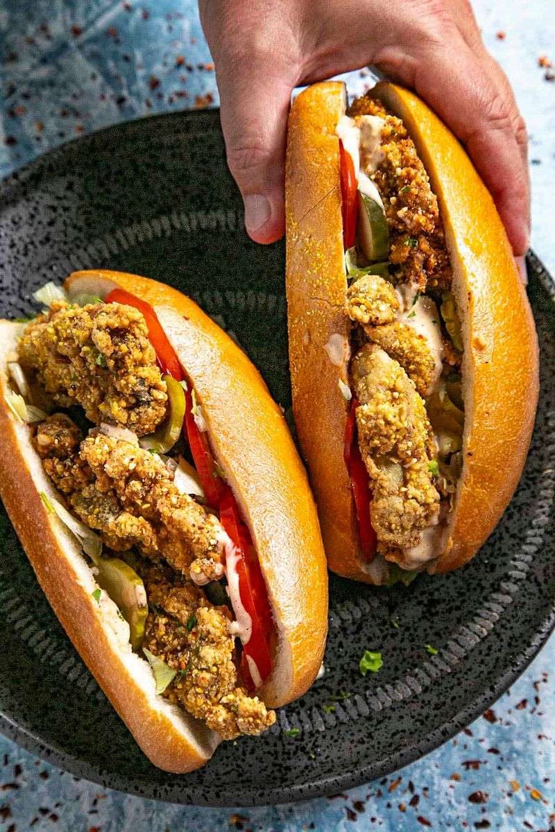 Oyster Po'Boy Sandwiches
