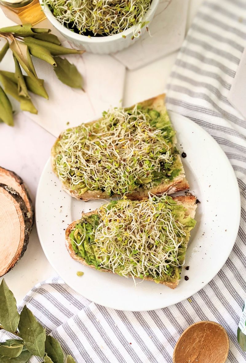 Sunflower Sprouts and Avocado with Lemon Tahini