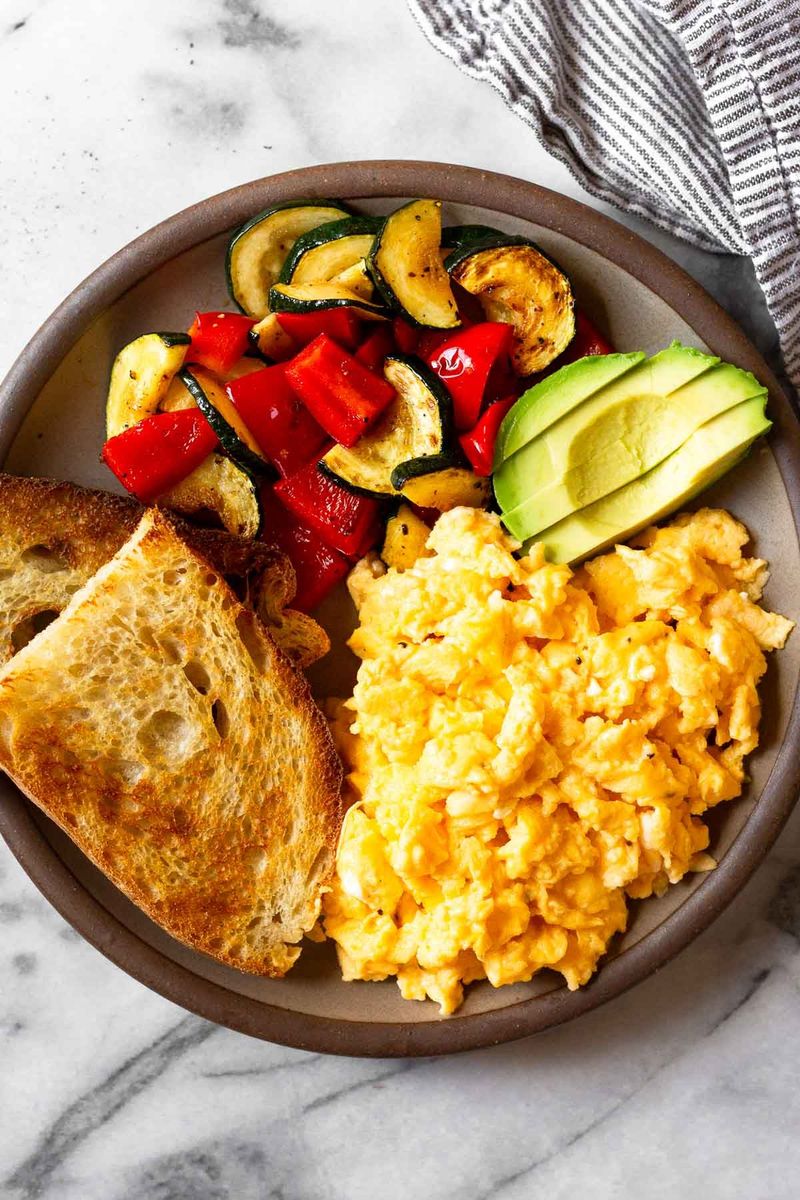 Soft Scrambled Eggs With Avocado