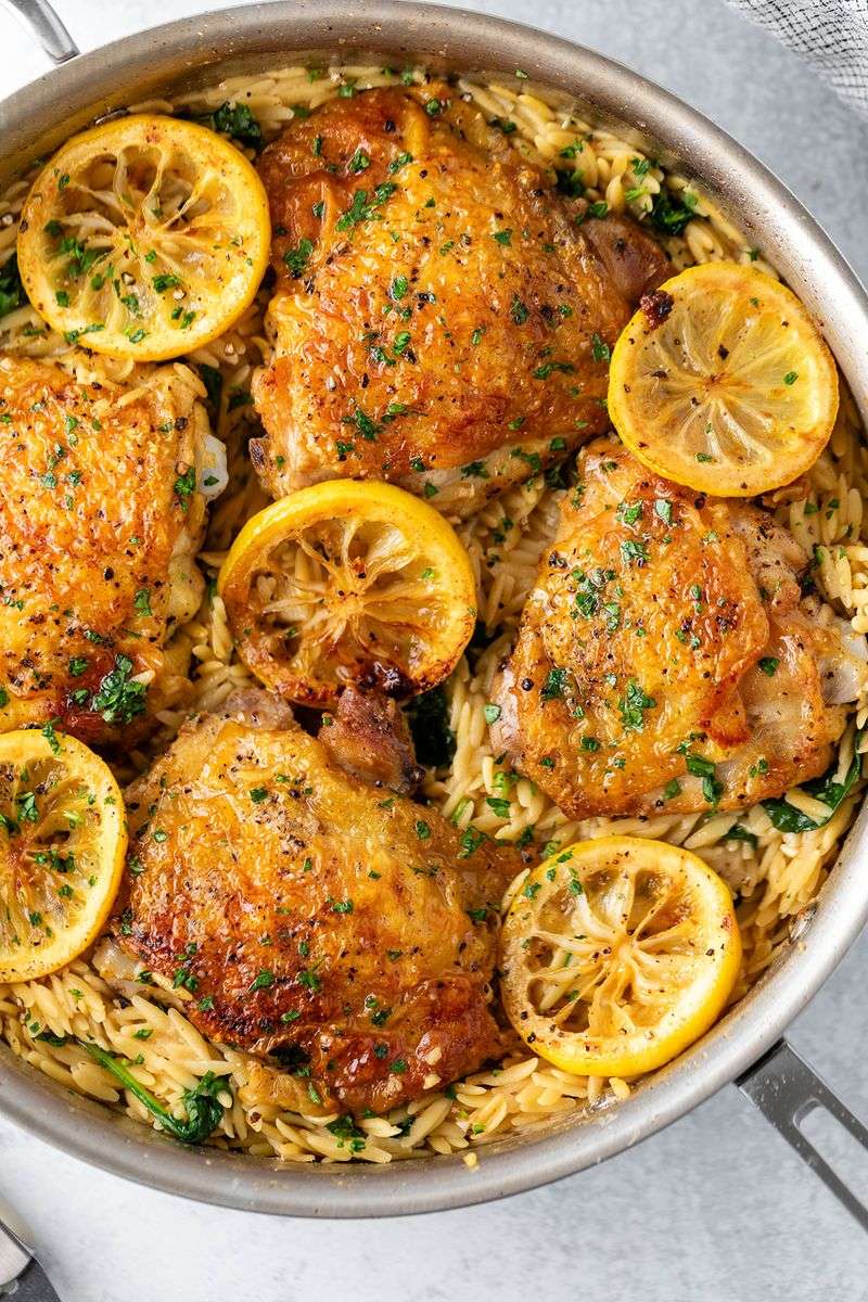 One-Pan Lemon Chicken Orzo