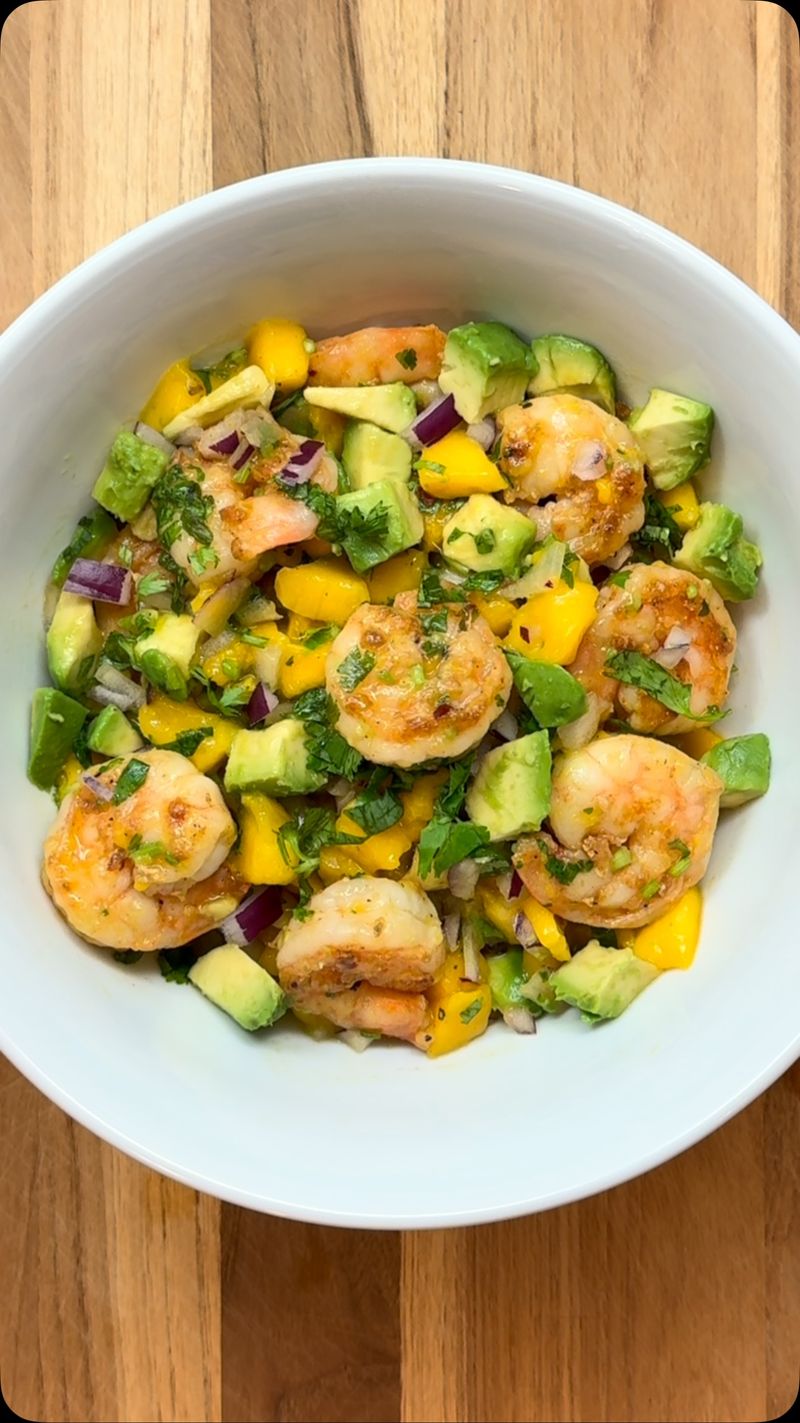 Mango Avocado and Shrimp Salad
