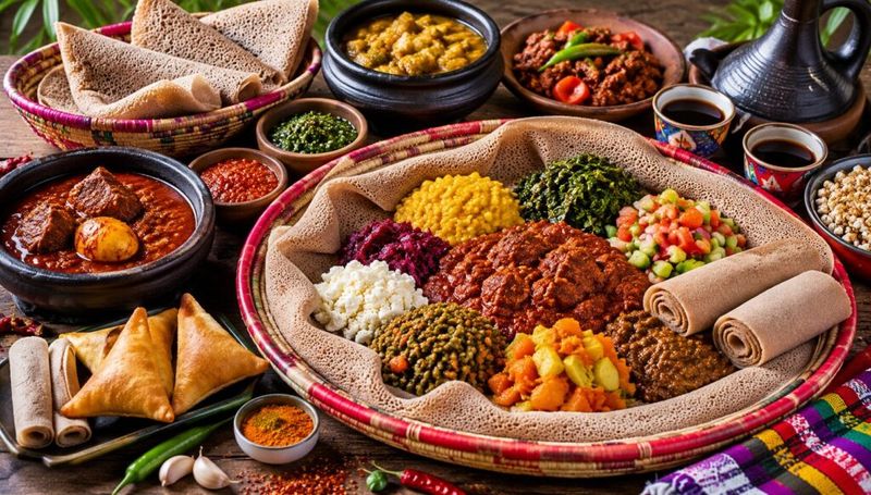 Injera with Wat - Ethiopia
