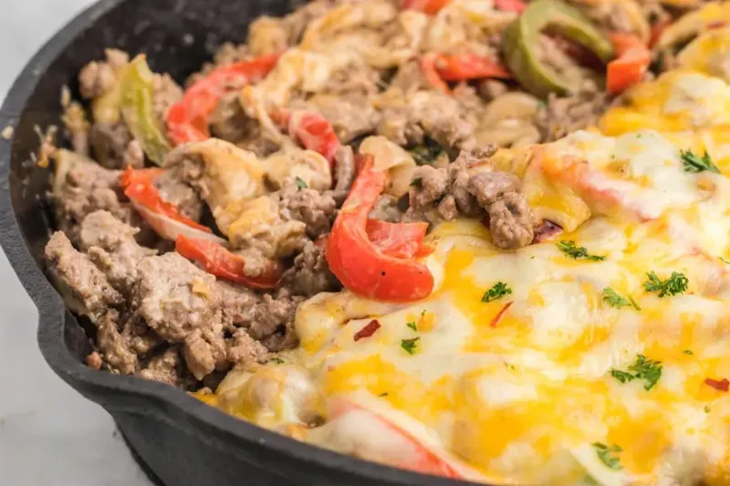 Philly Cheesesteak Casserole