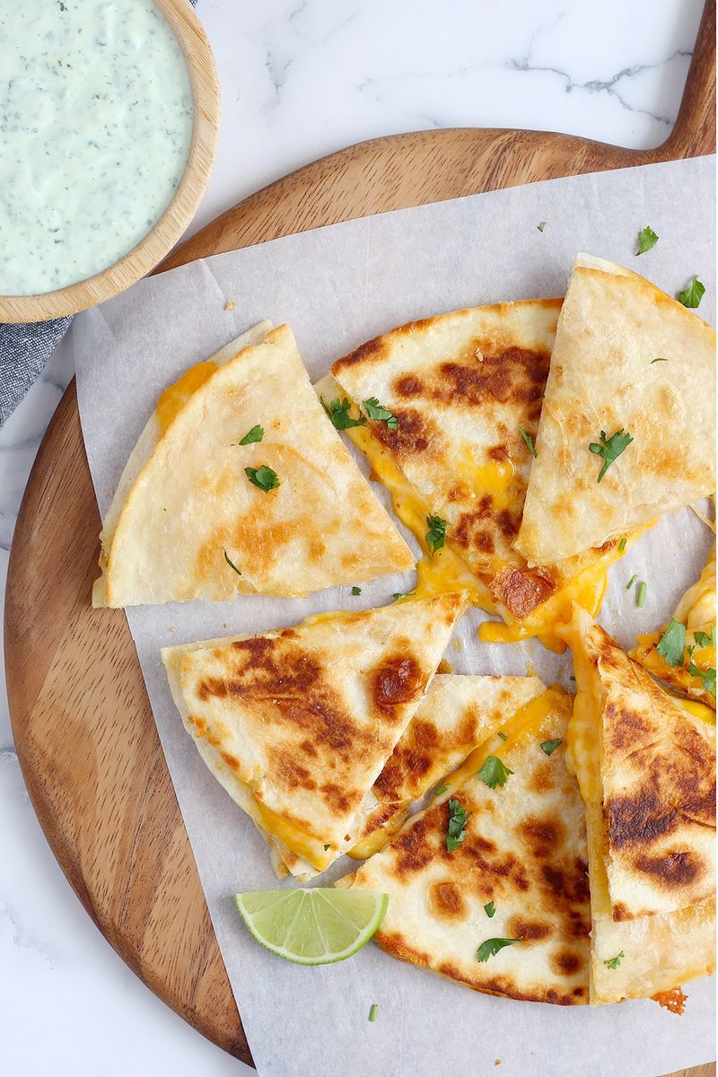 Cheese Quesadilla Triangles