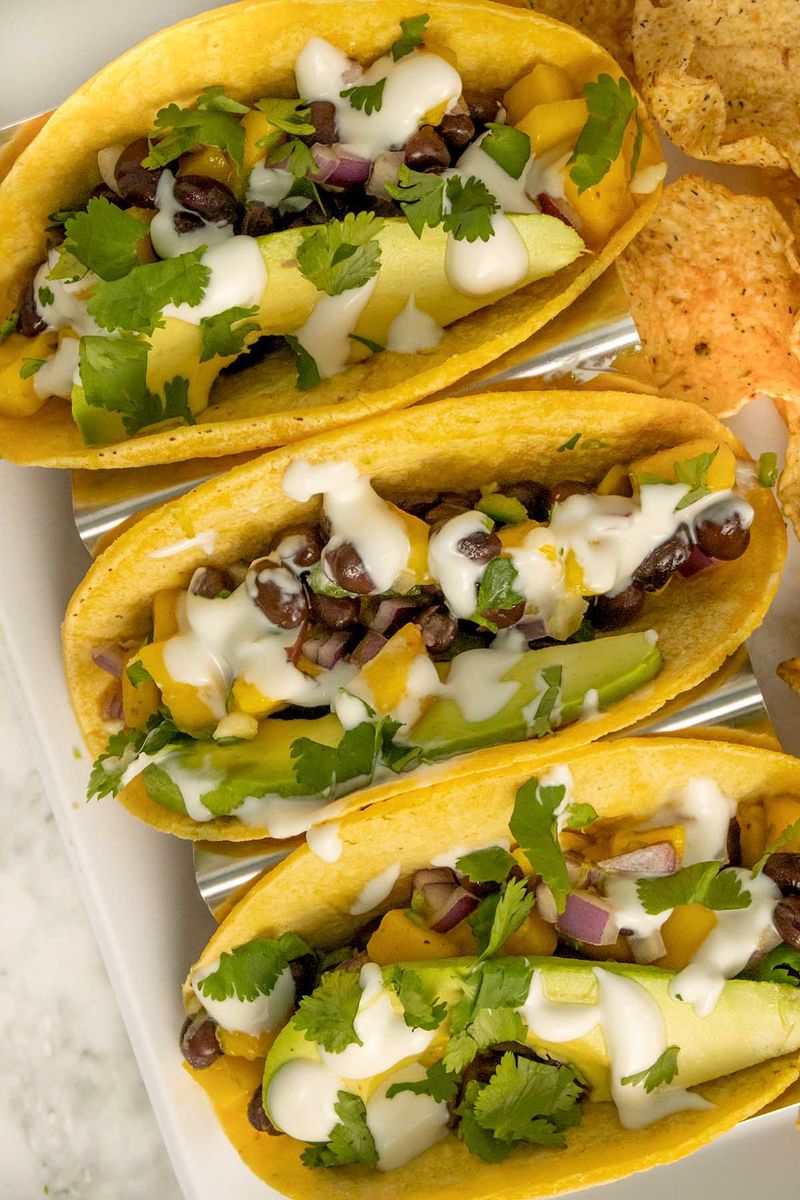 Black Bean Tacos with Mango Salsa