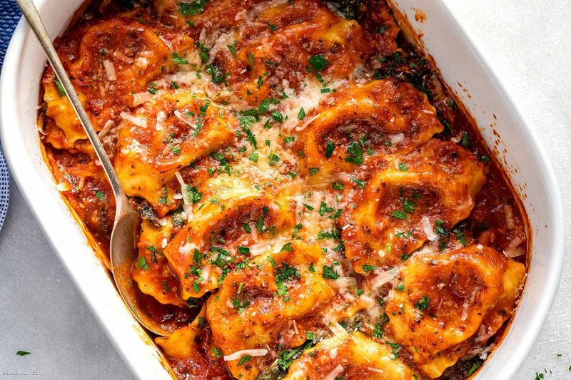 Frozen Ravioli Bake