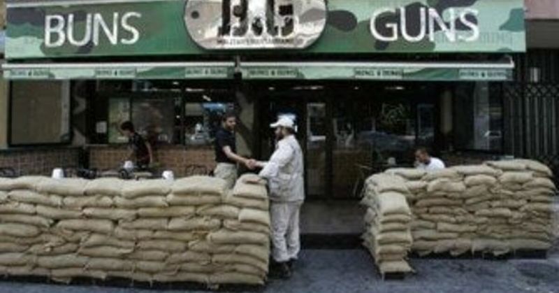 Buns and Guns - Beirut, Lebanon: A Military Combat Zone Eatery