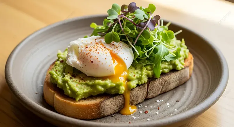 Microgreens Salad with Poached Egg